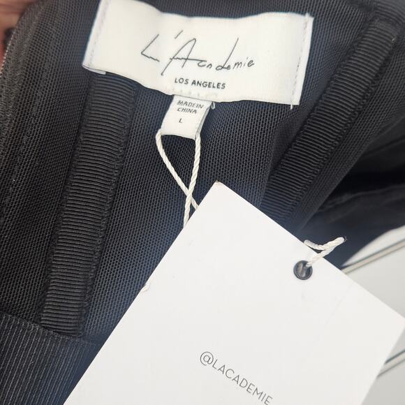 Revolve L'Academie Large Cosme‎ Mini Dress in Black NWT MSRP $268 - Picture 7 of 12